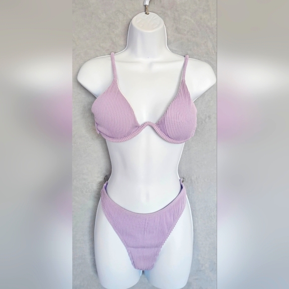 15.🆕Lavender Underwire Triangle  Bikini – Size Medium NWOT - Picture 2 of 3